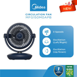 Midea MFG150M0APB 3 Speed Levels 6 Inch Circulation Fan With Dual Oscillation Function