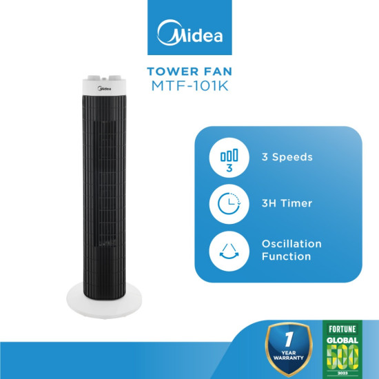 Midea MTF-101K 3 Speed Level Tower Fan